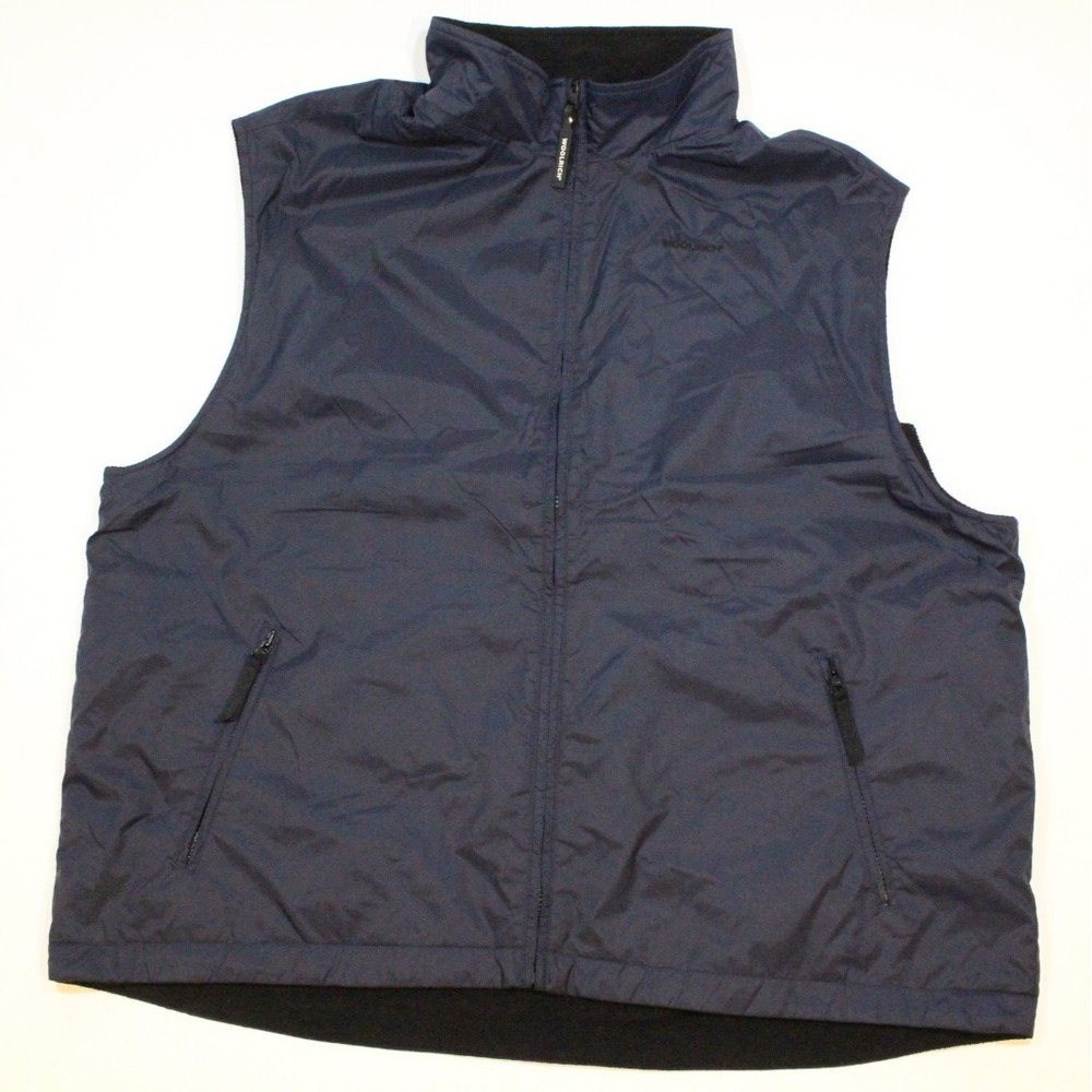 Vintage Woolrich Men's XXL Utility Deep Navy / Black Fleece Reversible Vest